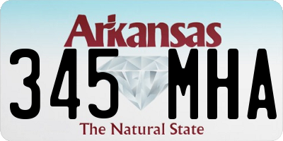 AR license plate 345MHA