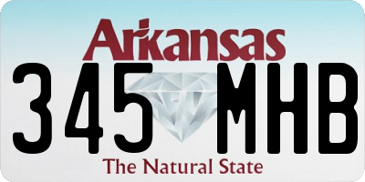 AR license plate 345MHB