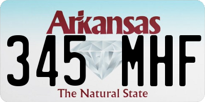 AR license plate 345MHF