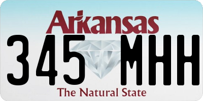 AR license plate 345MHH