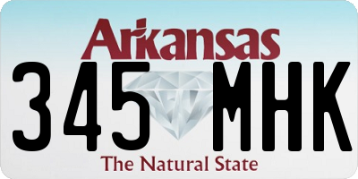 AR license plate 345MHK