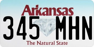 AR license plate 345MHN