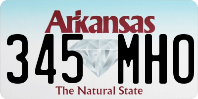 AR license plate 345MHO