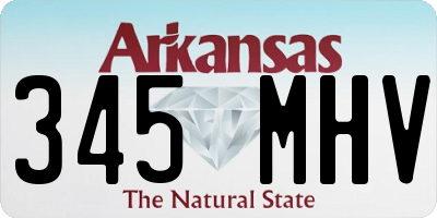 AR license plate 345MHV