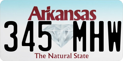 AR license plate 345MHW