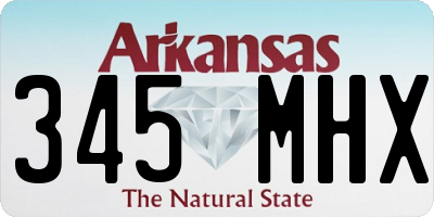 AR license plate 345MHX