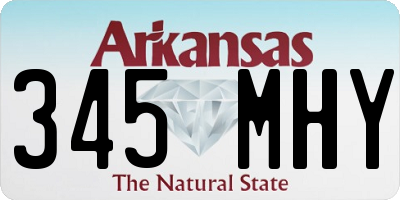 AR license plate 345MHY