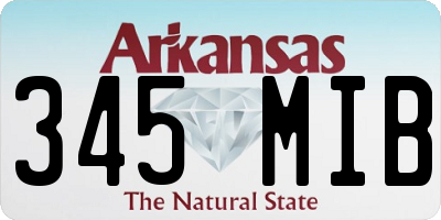 AR license plate 345MIB