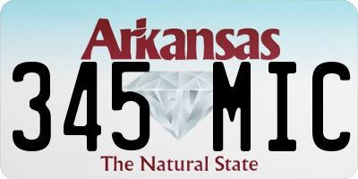 AR license plate 345MIC