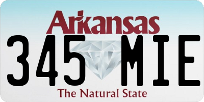 AR license plate 345MIE