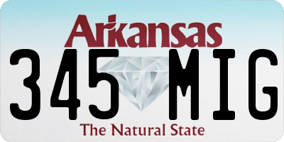 AR license plate 345MIG