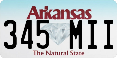AR license plate 345MII
