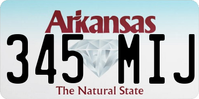 AR license plate 345MIJ