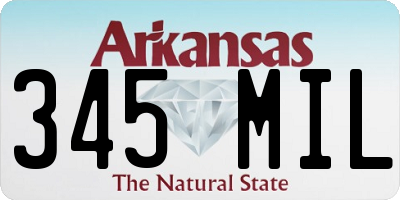 AR license plate 345MIL