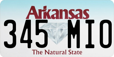 AR license plate 345MIO
