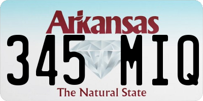 AR license plate 345MIQ