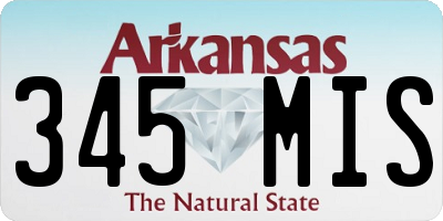 AR license plate 345MIS