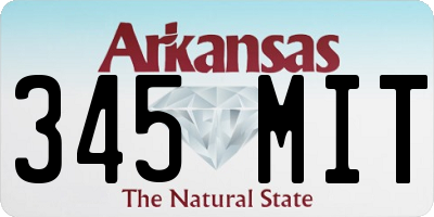 AR license plate 345MIT