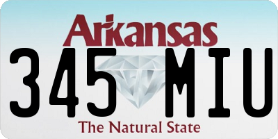 AR license plate 345MIU