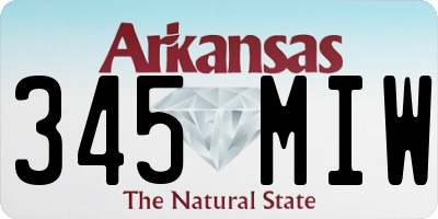 AR license plate 345MIW