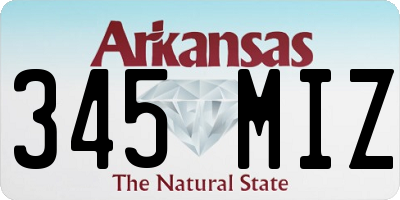 AR license plate 345MIZ