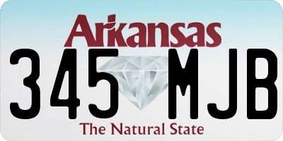 AR license plate 345MJB