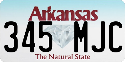 AR license plate 345MJC