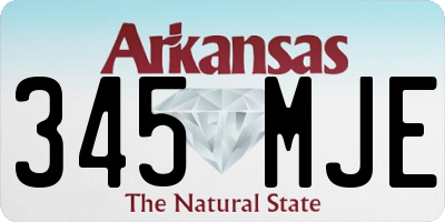AR license plate 345MJE