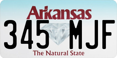 AR license plate 345MJF