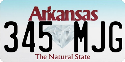 AR license plate 345MJG