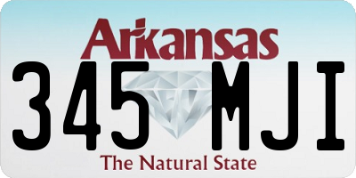 AR license plate 345MJI