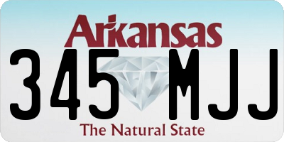 AR license plate 345MJJ