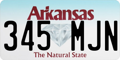 AR license plate 345MJN