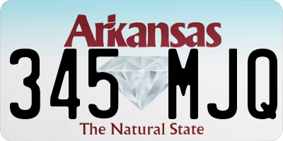 AR license plate 345MJQ