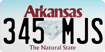 AR license plate 345MJS