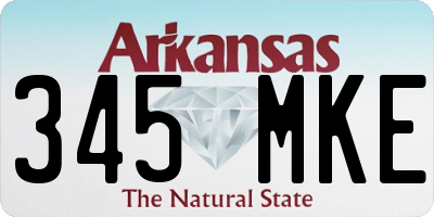 AR license plate 345MKE