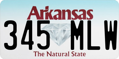 AR license plate 345MLW