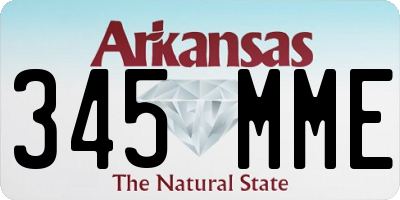 AR license plate 345MME