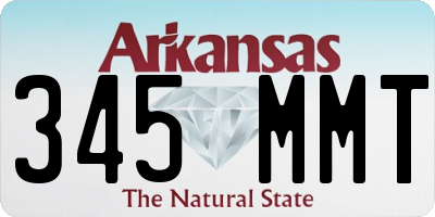 AR license plate 345MMT