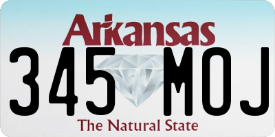 AR license plate 345MOJ
