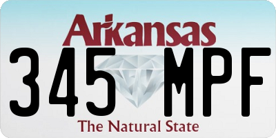 AR license plate 345MPF