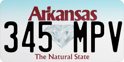 AR license plate 345MPV