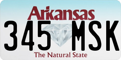 AR license plate 345MSK