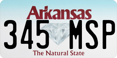 AR license plate 345MSP