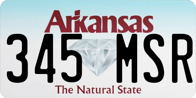 AR license plate 345MSR