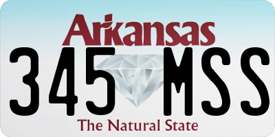 AR license plate 345MSS
