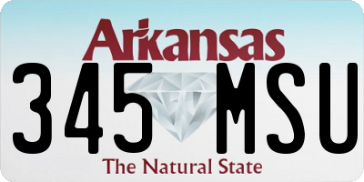 AR license plate 345MSU