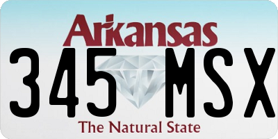 AR license plate 345MSX