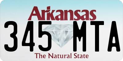 AR license plate 345MTA