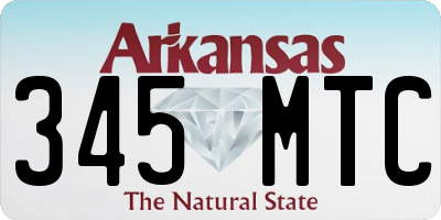 AR license plate 345MTC